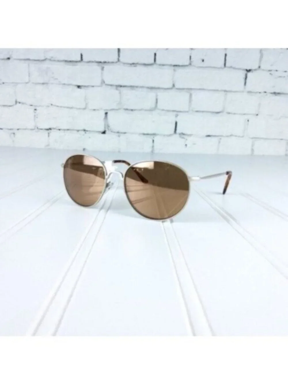 Joe's Jeans Round Wire Frame Sunglasses Pearl